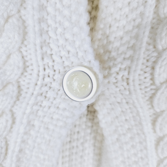 HANDMADE | vintage cable fisherman knit 3 button cape poncho shawl - Picture 3 of 4